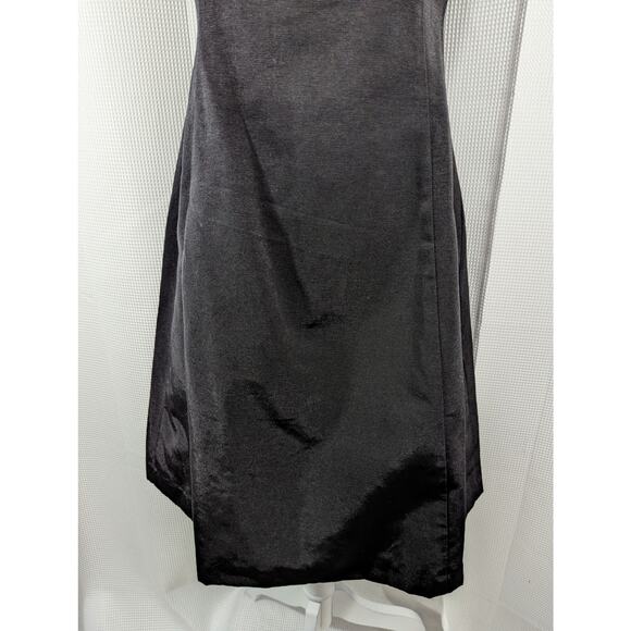 ALFANI! STUNNING! ELEGANT JEWEL & PEARL ENCRUSTED NECK BLACK SHELL DRESS! SZ 6 - Picture 4 of 9